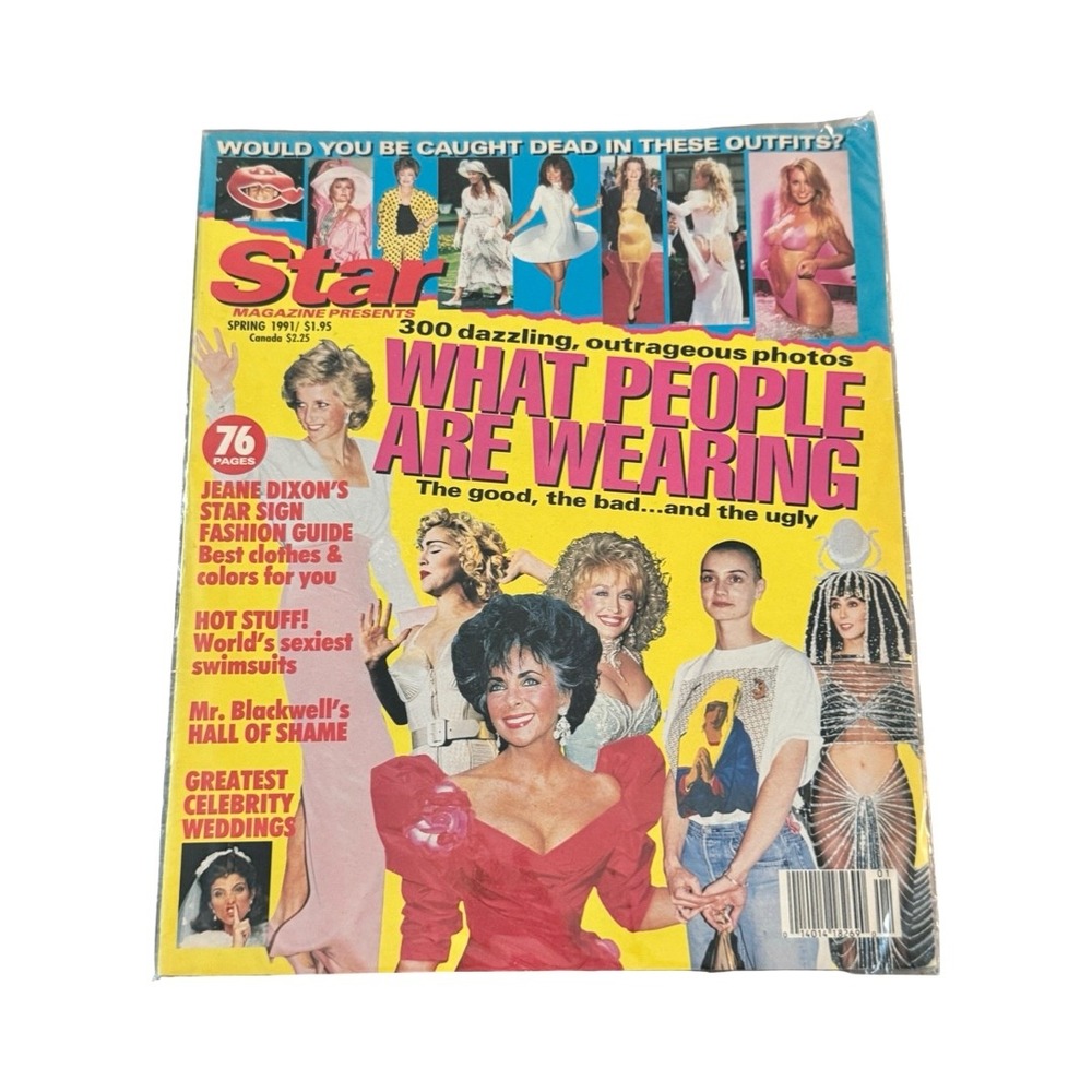 Vintage Star Magazine Spring 1991 What People are Wearing  Dolly Parton Cher 90s